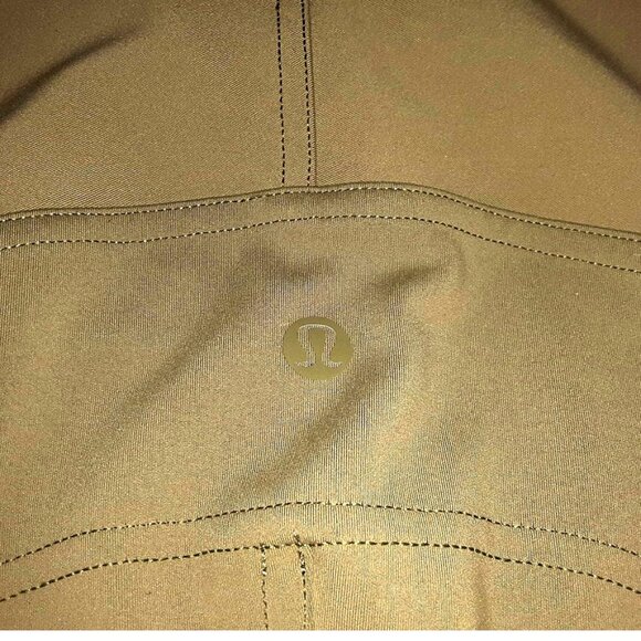Lululemon InStill Full Zip Jacket Bronze Green Size 6 Activewear Running Yoga - Picture 13 of 14